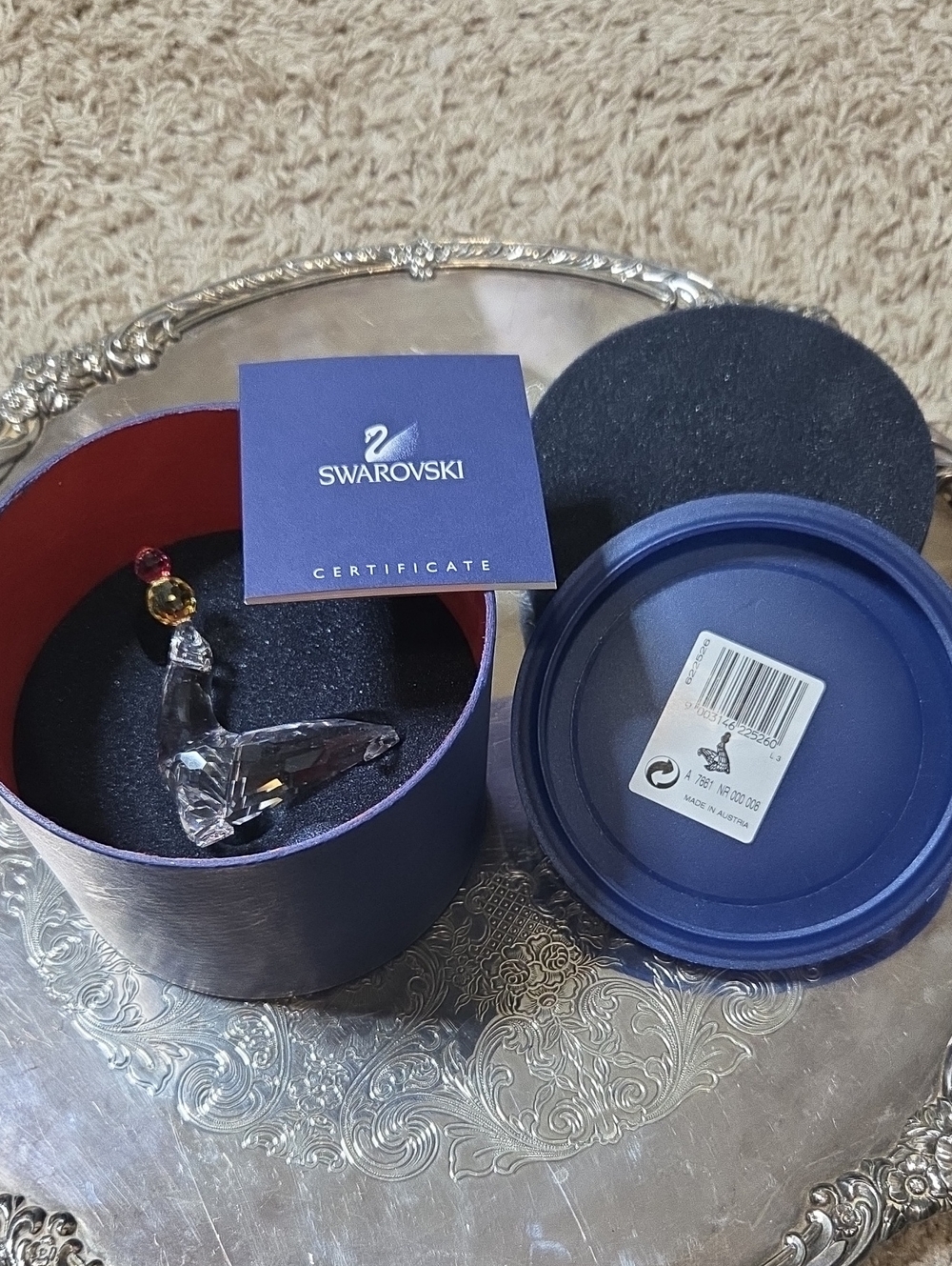 NIB ~ Swarovski Clear Crystal Seal with Balls, Rare & Retired